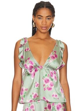 We Wore What Ruffle Sleeve Floral Top Size Medium